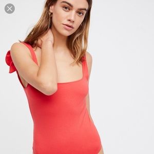 Free people tie shoulder bodysuit